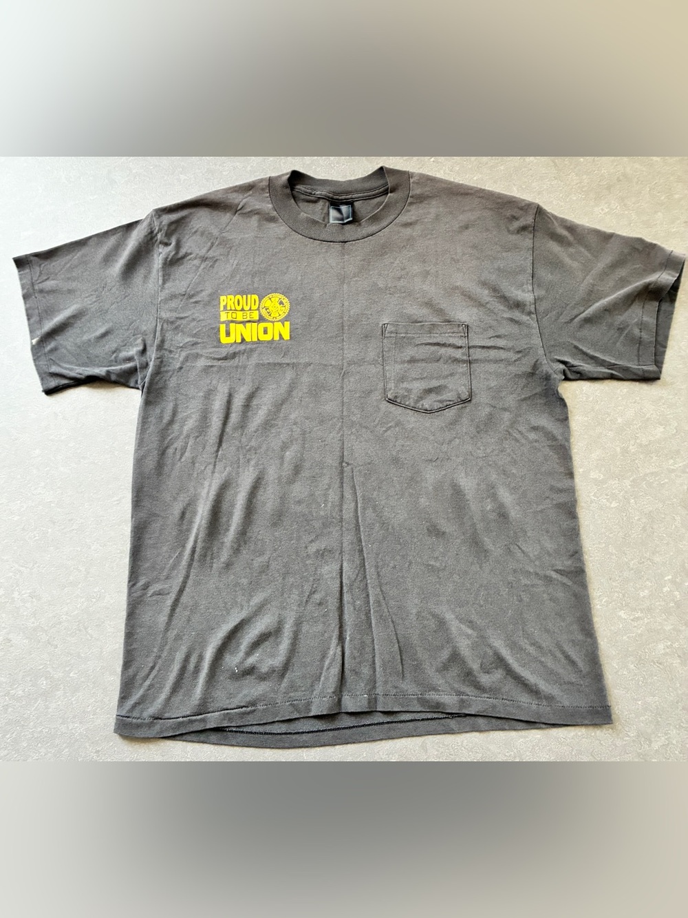 Union Logo Black Short-Sleeve Pocket Tee